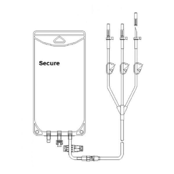 Container IV Solution Gravity/2 Vented Legs 1000mL 50/Ca