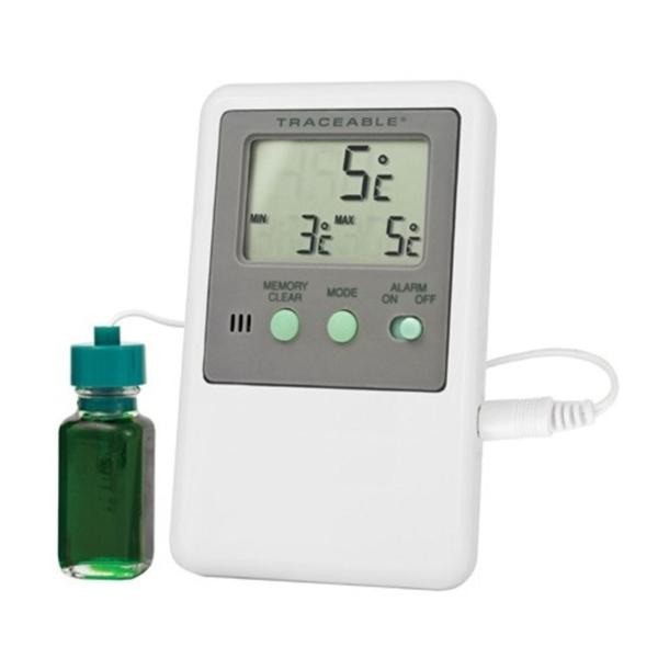 Traceable Refrigerator/Freezer Thermometer ABS Plastic -50 to 70°C Ea