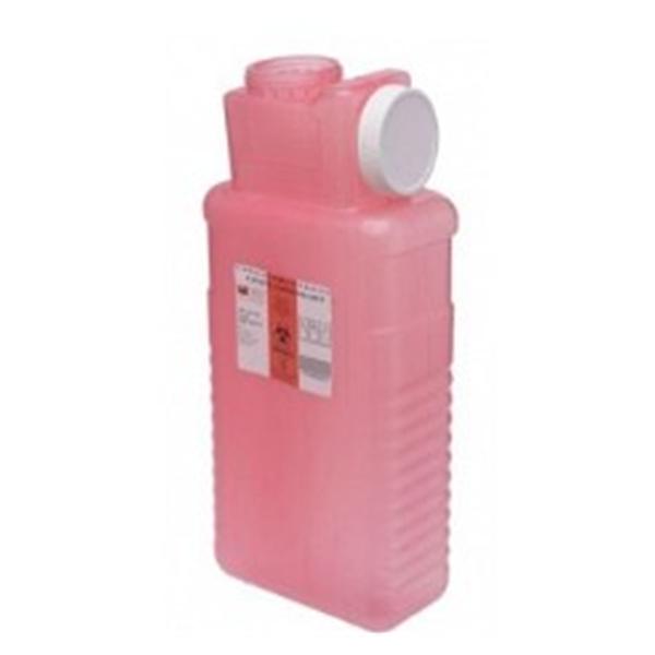 Container Sharps 2.5gal 1-Piece Plastic Screw Cap Translucent Red Each, 16 EA/CA