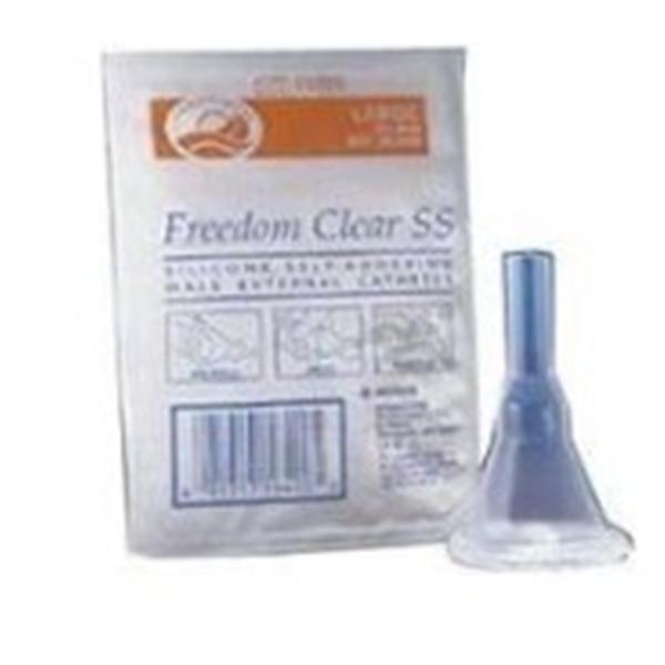 Catheter External Freedom Clear SS _ Short Thin Silicone 31mm 100/Bx