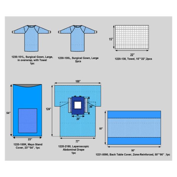 Pack Endoscopy General With Drape/Cover Zone-Reinforced 90x50