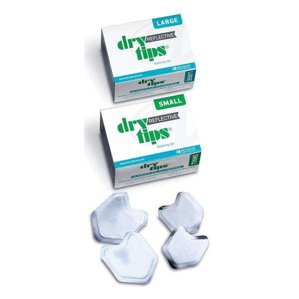 Cotton Roll Substitute Reflective Dry Tips White Large 50/Bx, 36 BX/CA