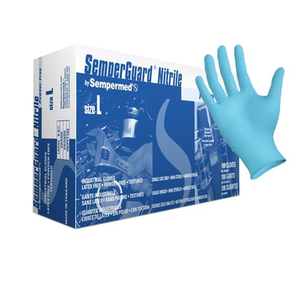 Gloves Exam Sempermed Powder-Free Nitrile Latex-Free Medium 1000/Ca