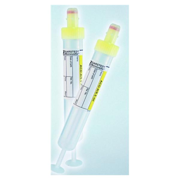 Tube Venous Blood Collection S-Monovette 8.5mL 92mmx15mm PP/HDPE ACD-A Ylw 50/Pk