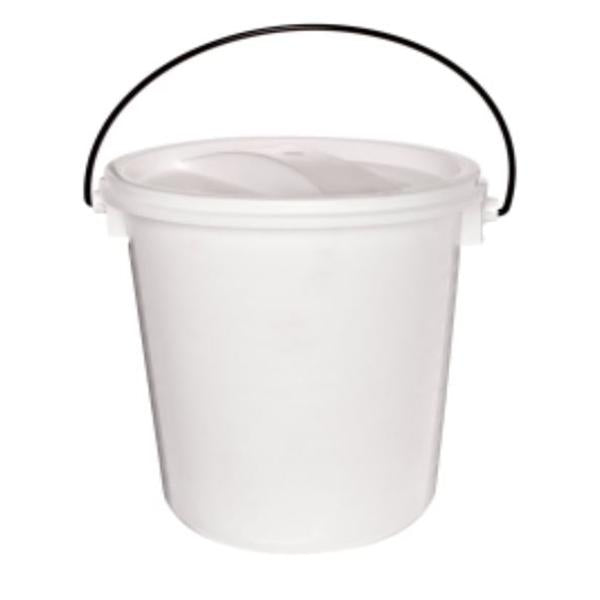 Bucket Kick LDPE 2gal Lid Graduated White Ea