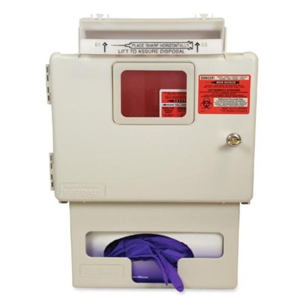 Cabinet Sharps 5qt Plastic Beige With Lock Ea