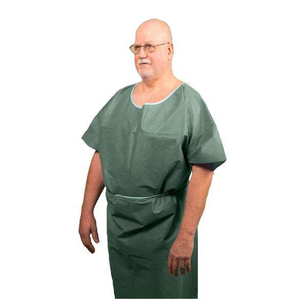 Gown Patient 36 in x 48 in Blue Non Woven 50/Ca