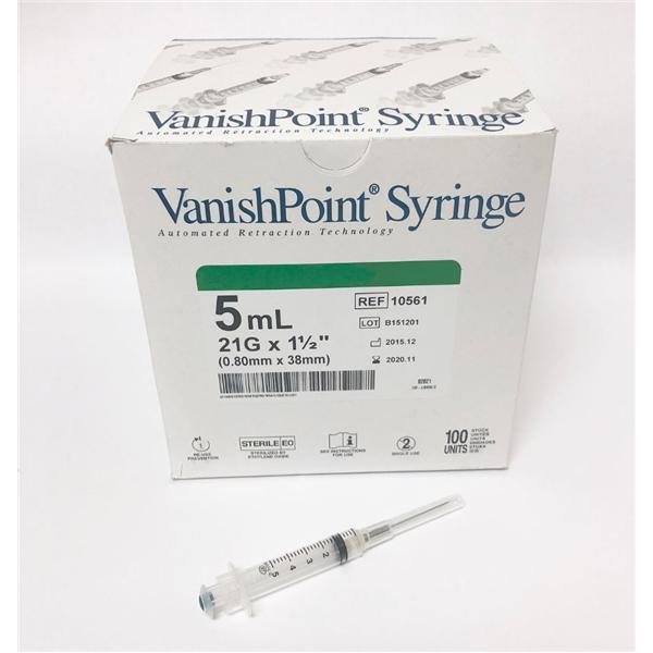 Syringe 5mL 21gx1-1/2