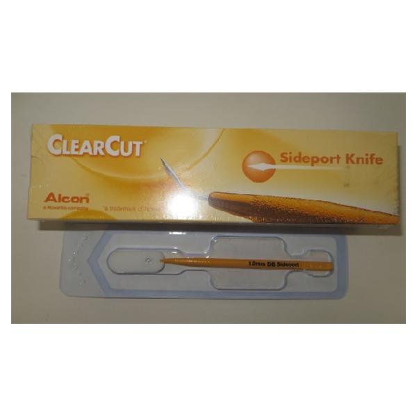 Knife Ophthalmic ClearCut 1.0mm Angled Round Disposable SS/Plastic 6/Bx