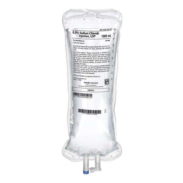 Sod Cl.9 IV Injection Solution Grifols,S.A 1000mL Non-DEHP Strl Bg 10/Ca