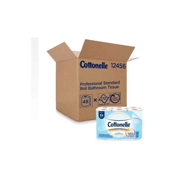 Toilet Tissue Roll Cottonelle Soft Bath White 1 Ply 12/Bg, 4 BG/CA
