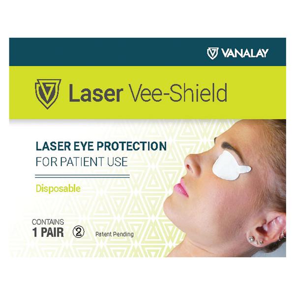 Eye Shield Laser Safety Vee-Shield White 24/Bx
