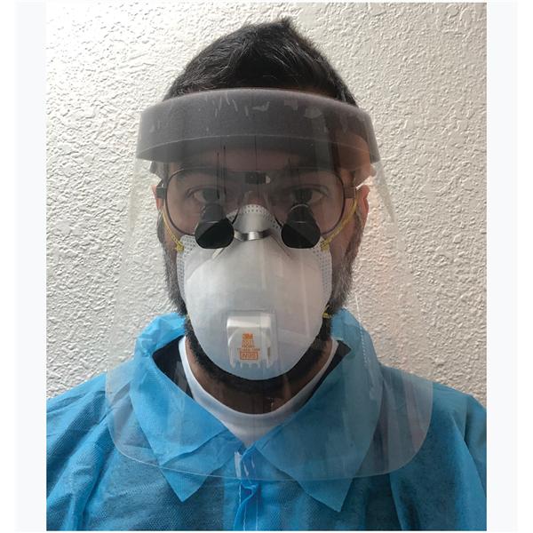 Face Shield Disposable CC Pre-Assembled Clear 50/Bx