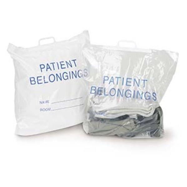 Bag Patient Belongings Clear/Blue 20x20x4