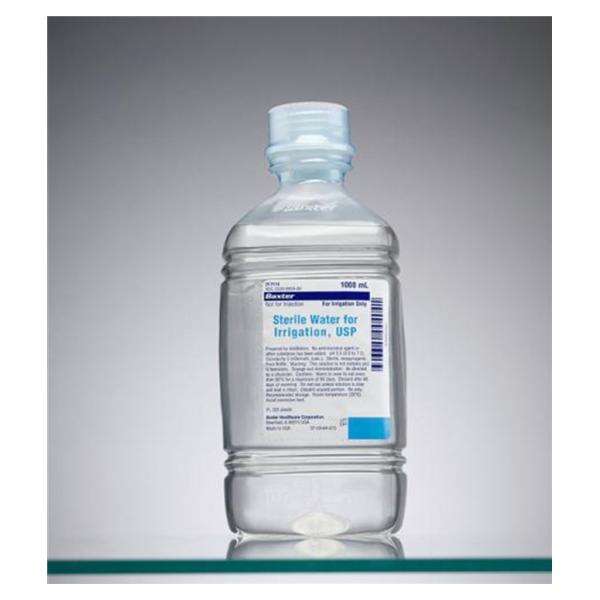 Water Irrigation Solution 1000mL Sterile Plastic Pour Bottle 1000ml, 12 EA/CA