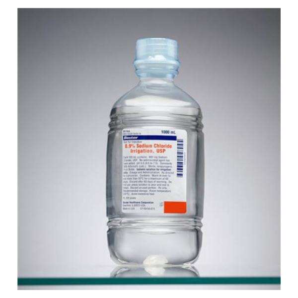 Sodium Chloride 0.9% Irrigation Solution 1000mL Sterile Plastic Pour Bottle EA, 12 EA/CA