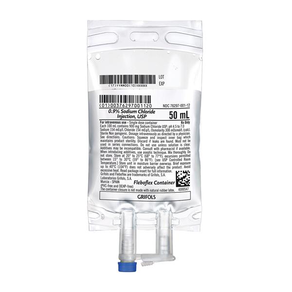 Sod Cl.9 IV Injection Solution Grifols,S.A 50mL Non-DEHP Strl Bg 115/Ca