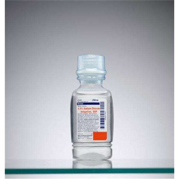 Sodium Chloride 0.9% Irrigation Solution 250mL Sterile Plastic Pour Bottle BT, 24 BT/CA