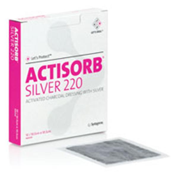 Dressing Wound Actisorb AG 220 Activated Charcoal 4-1/8x4-1/8