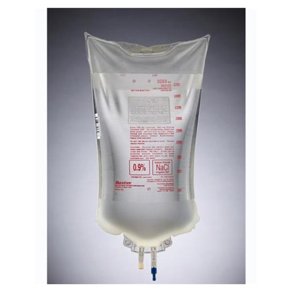 Sodium Chloride 0.9% Irrigation Solution 3000mL Sterile Plastic Bag Ea, 4 EA/CA