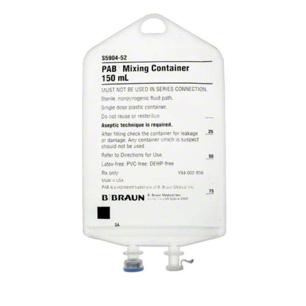 B. Braun Medical Bag Partial Additive PAB PVC 150mL 48/Ca