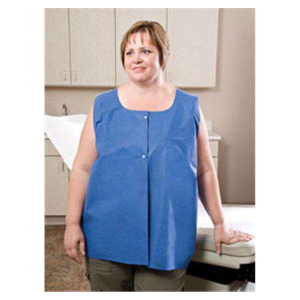 Vest Patient AmpleWear Non Woven Blue / White 50/Case