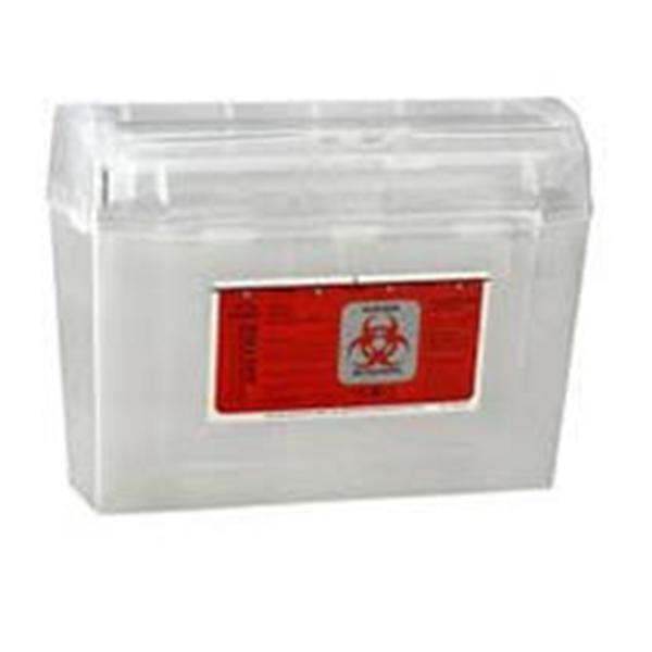 Container Sharps WallSafe 3qt Plastic Translucent Beige 24/Case