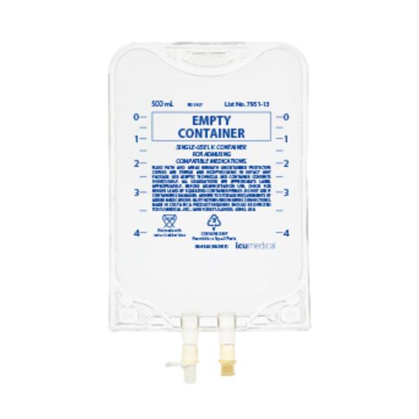 ICU Medical Bag IV Lifecare PVC 500mL 48/Ca