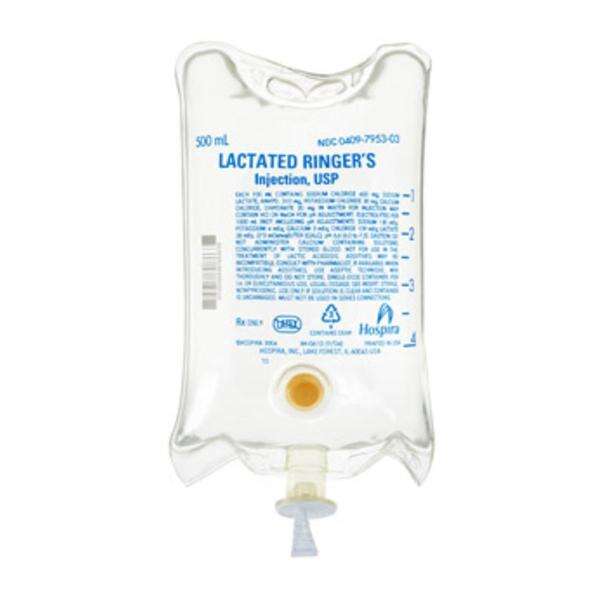 Lctd Rngr Injection Solution 500 PF/DEHP Strl Flx Bg Cntnr Ea, 24 EA/CA