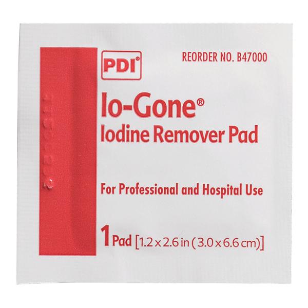 Pad Iodine Remover IO-Gone Alcohol/Sodium Thiosulfate 1-1/5x2-3/5