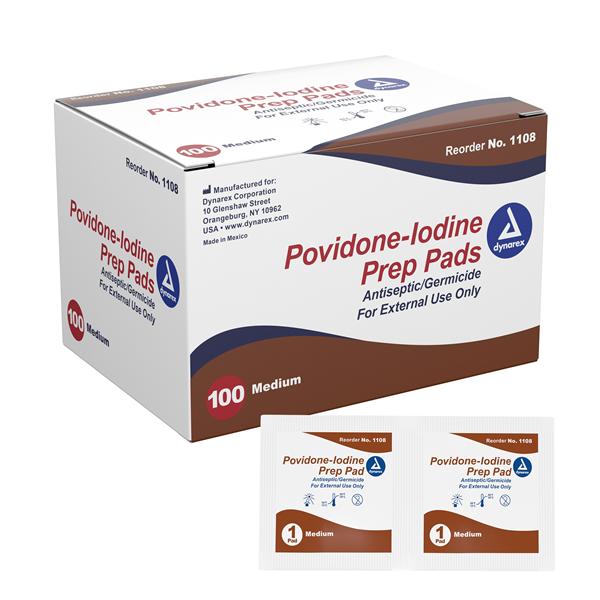 Pad Prep PVP Iodine 10% Medium 1000/Ca