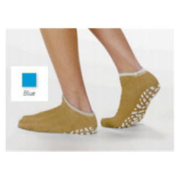 Slippers Patient Terry Treads Terrycloth Blue Medium 48Pr/Ca