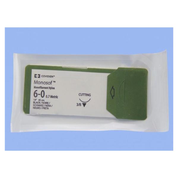 Suture 6-0 Nylon P-10 Monosof Black 18