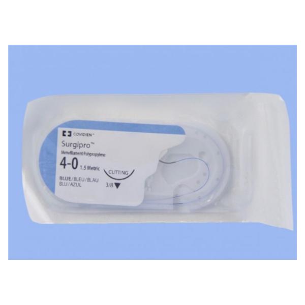 Suture 4-0 Polypropylene P-12 Surgipro II Blue 18