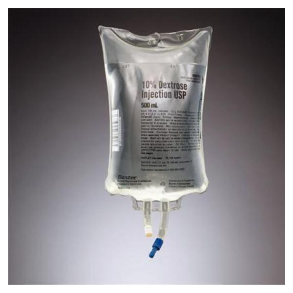 Dextrose 10%/Water IV Injection Solution Viaflex 500mL Strl Plstc Cntnr 24/Ca