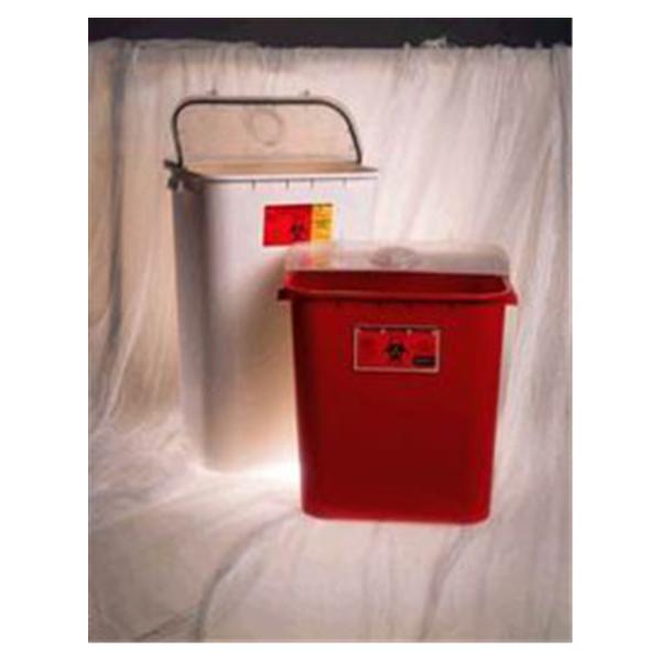 Container Sharps Sentinel 8gal Large Plastic Second Round Opening Red Each, 10 EA/CA