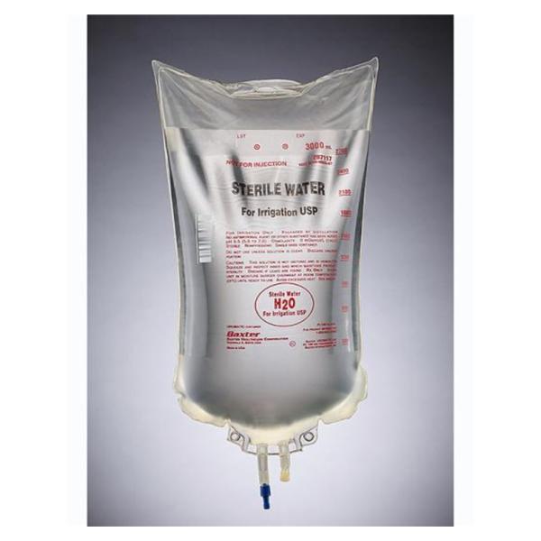 Water Irrigation Solution 3000mL Sterile Uromatic Plastic Bag Ea, 4 EA/CA