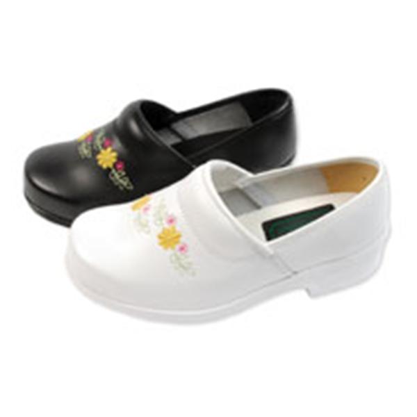 Clog Closed Back Leather / Wood Base Cape Clogs Womens Adult Black Size 10 Ea