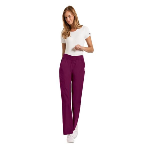 Pant Scrub Cherokee 2085 Womens Large Petite Wine Ea