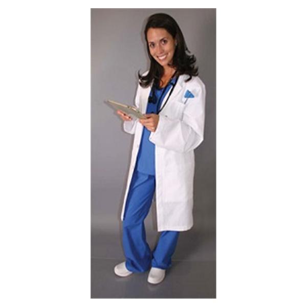 Lab Coat Polyester / Cotton Womens White Size 10 36 in Ea