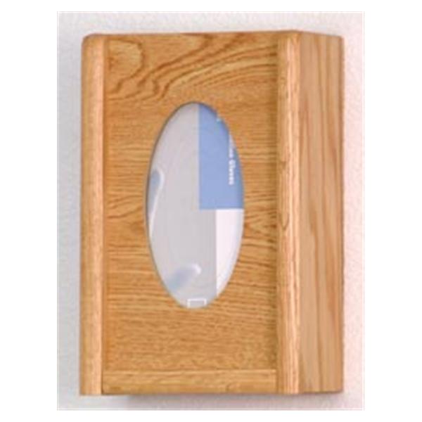 Glove Wall Rack 1-Pocket Wood Oval Light Oak Ea