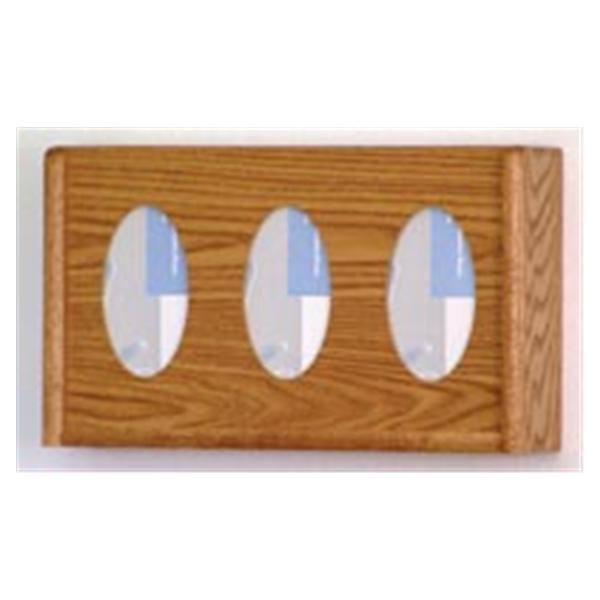Glove Wall Rack 4-Pocket Wood Oval Medium Oak Ea