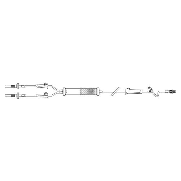 IV Solution/Blood Set 10Drp Y-Injection Site M LL Adptr 48/Ca