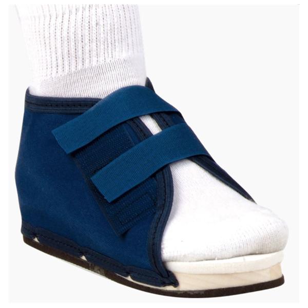 Shoe Post-Op Canvas Navy Wood Sole/Rubber Bottom Women 6.5-8 Size Medium Ea