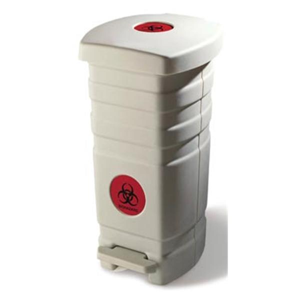 Can Trash Ritter Plastic 6gal Step-On Pedal Lid Gray Ea