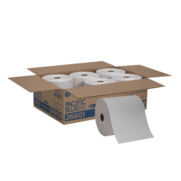 Towel Roll Paper Acclaim 1 Ply Recycled 7.875 in x 800 in White 6/Ca