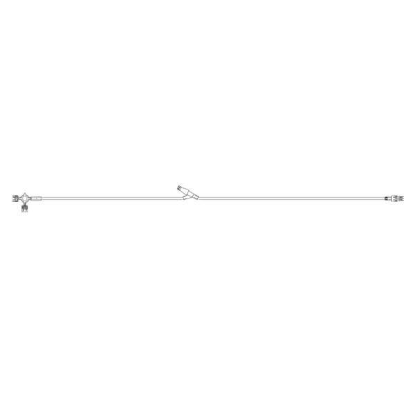 IV Extension Set Lifeshield 38 Yinj Option-Lok Male Luer Lock Adapter Gravity Ea, 50 EA/CA