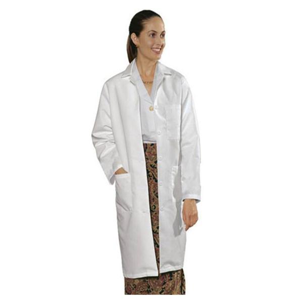 Lab Coat 65% Polyester / 35% Cotton Womens White Medium Ea