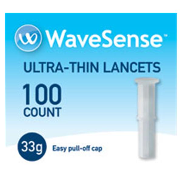 Lancet WaveSense 33gx0.2mm Ultra Thin Sterile White Incision Device 100/Box, 20 BX/CA