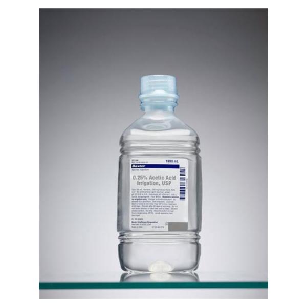 Acetic Acid 0.25% Irrigation Solution 1000mL Strl Plastic Pour Bottle